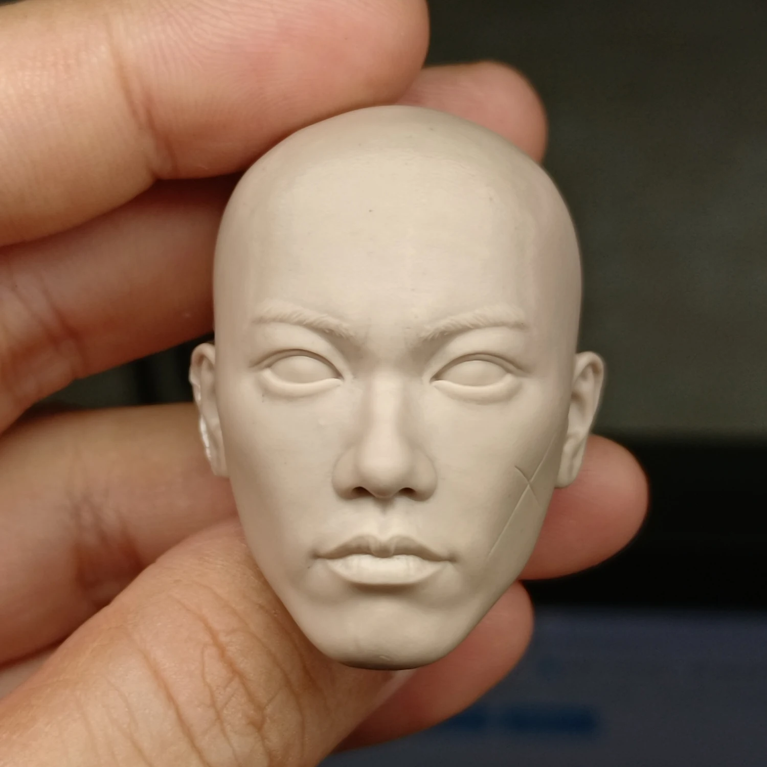 

1/6 Scale Unpainted Bald Takeru Satoh Head Carving Sculpt Model Toys