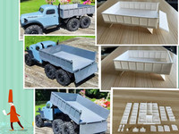 FMS 1/18 ROCHOBBY WPL WL TOYS GT24 FCX24 SCX24 TRX4M 6x6 Power Wagon Truck Atlas 6x6 RC Crawlers Rear Bucket Carrige KIT No glue