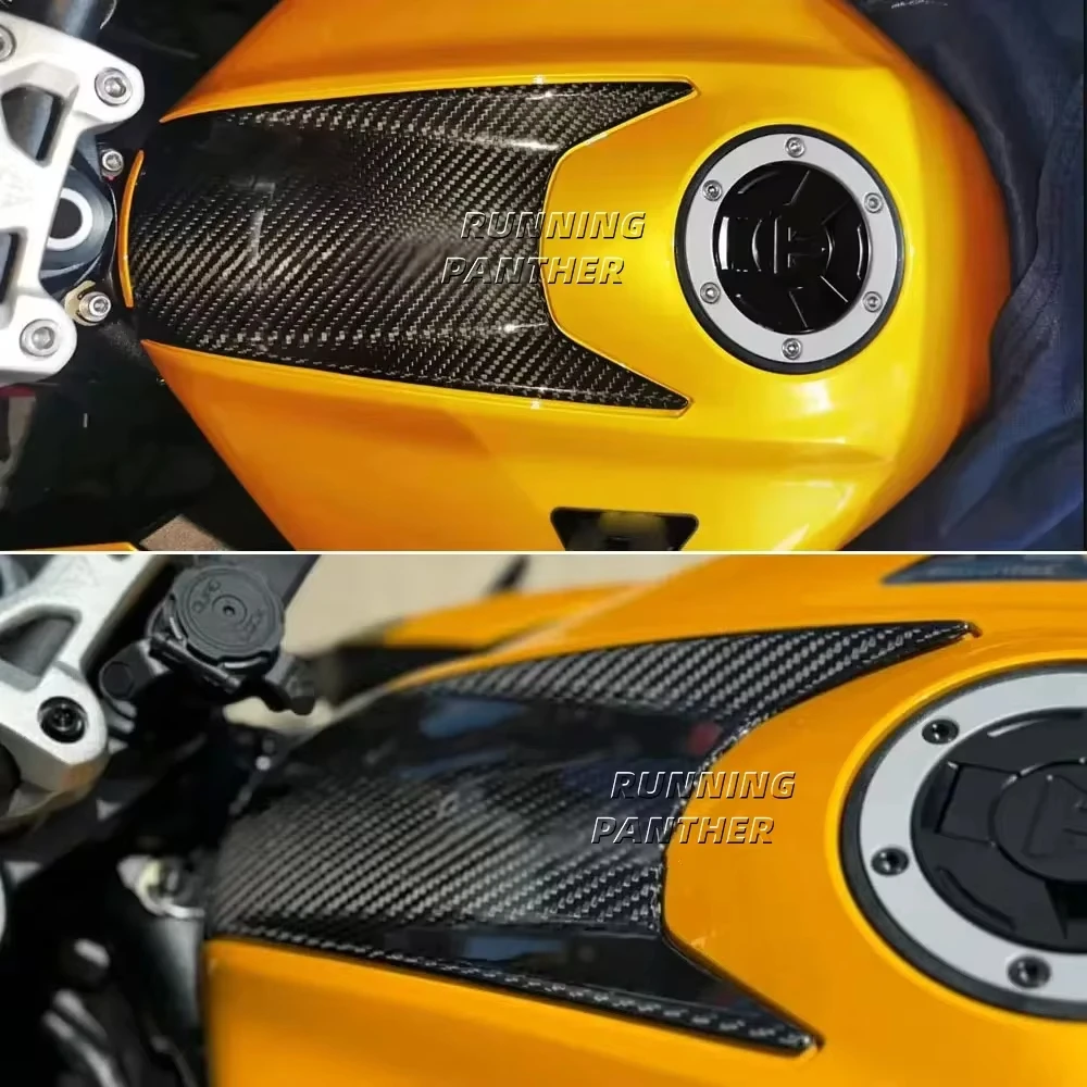 Motorcycle fuel tank air tank front top carbon fiber fairing shield For Street Triple 765R RS 765R 765RS Moto2 2023 2024