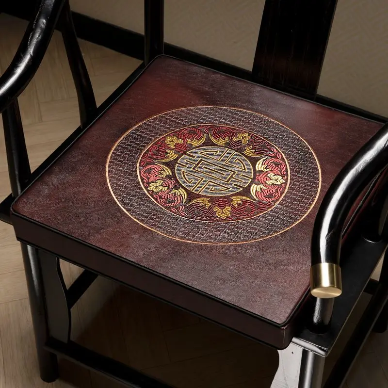 

new Chinese-style household waterproof, leather seat cushion is easy to clean, not easy to break, can be customized anti-skid