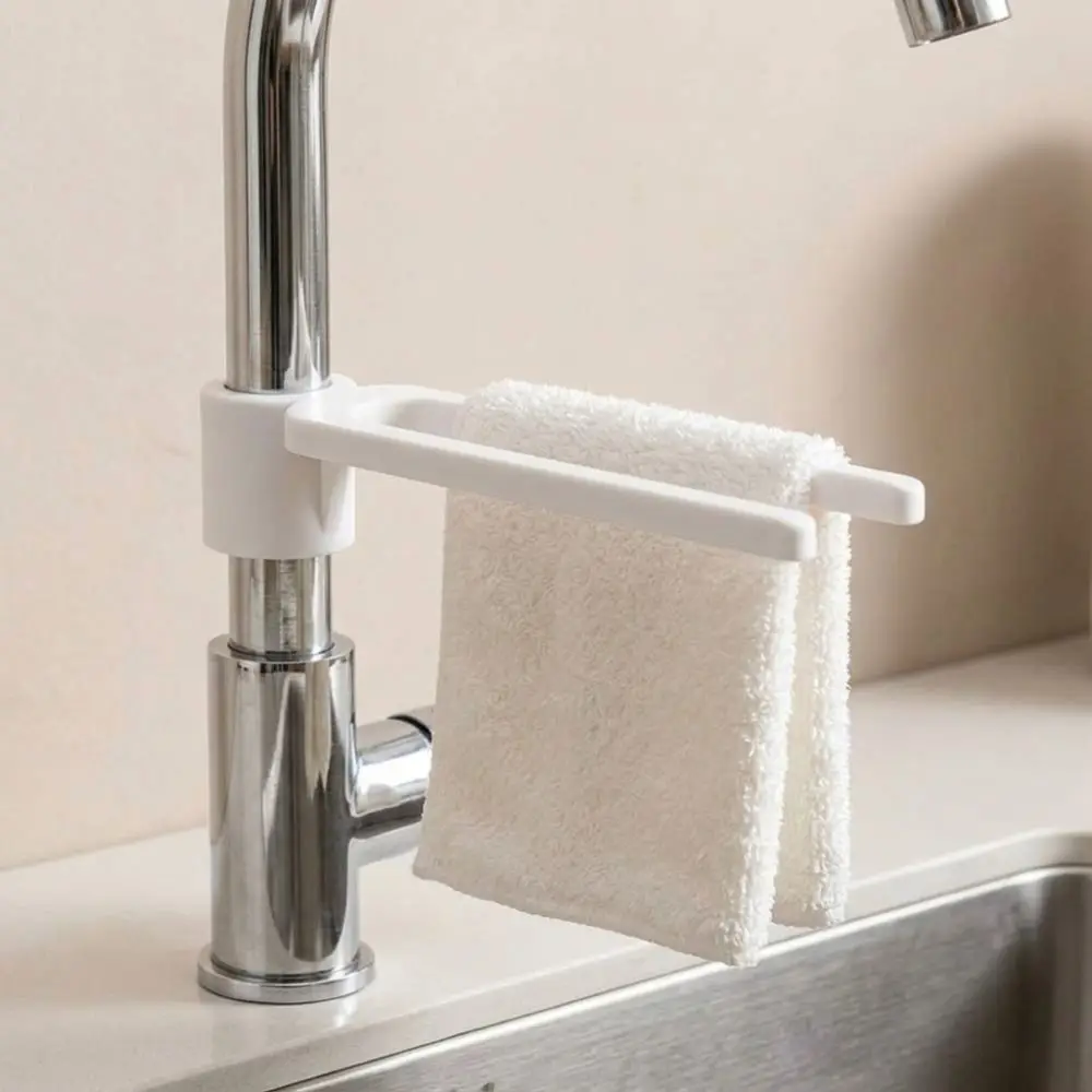 Simpl Adjustable Faucet Towel Rack Universal Long Arm Kitchen Towel Rack 3D Print No-Drill Dishcloth Drying Holder Wash Basin
