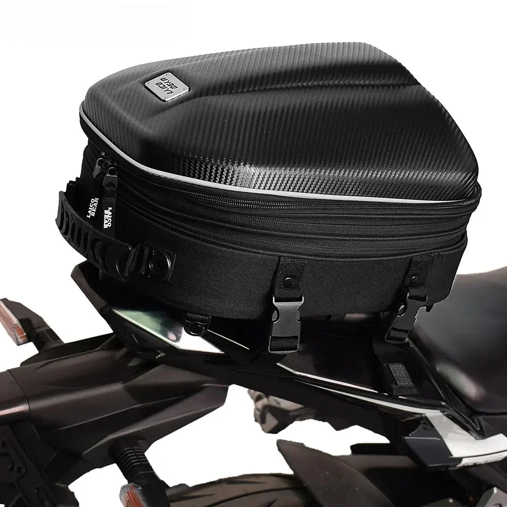 Waterproof Motorcycle Tail Bag Large Capacity Rear Seat Bag Multifunctional Moto Travel Backpack for Helmet & Rider Accessories