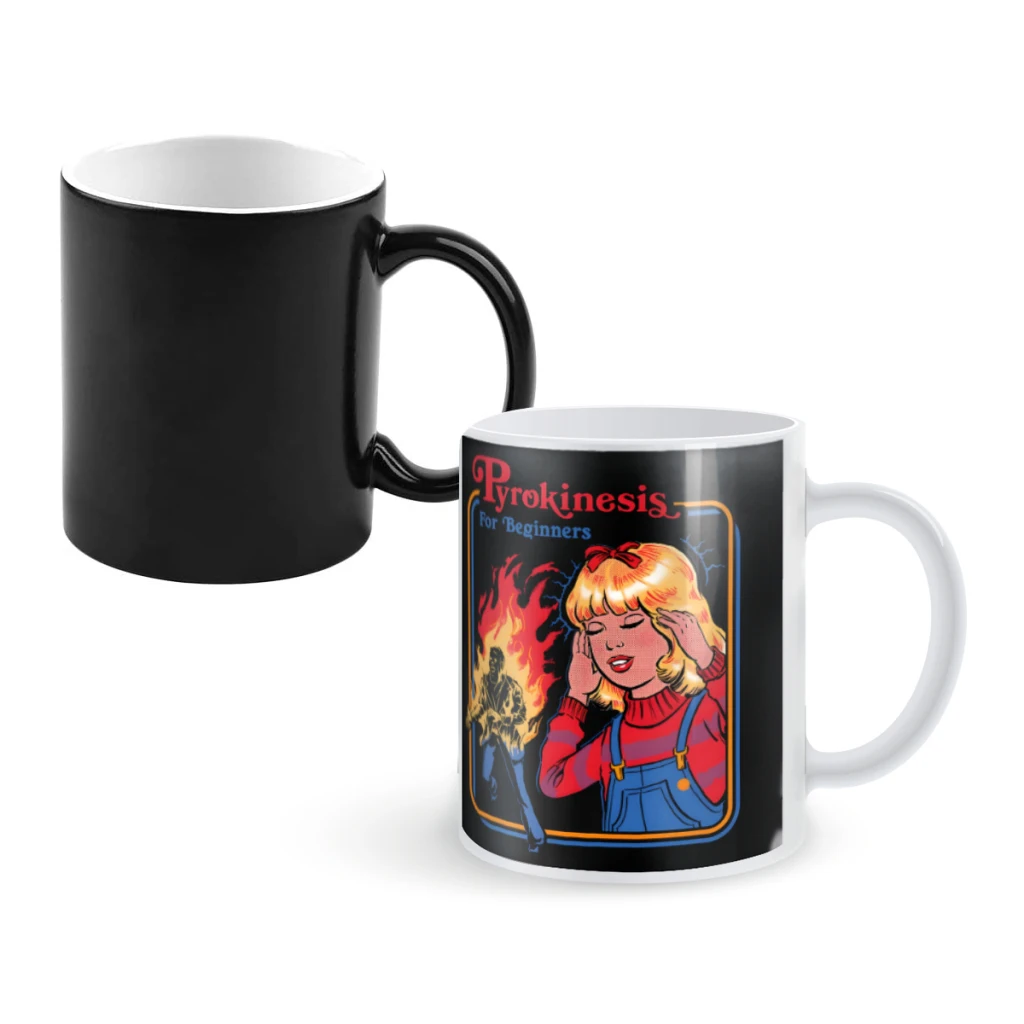 

Pyrokinesis for BeginnersCoffee Mugs And Mug Creative Color Change Tea Cup Ceramic Milk Cups Novelty Gifts