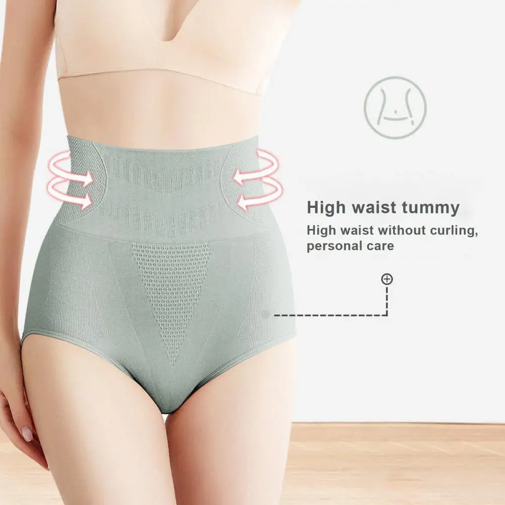 Plus Size Panties Women Underpants High Waist Seamless Breathable Postnatal Tummy Control Body Shaper Briefs Underwear