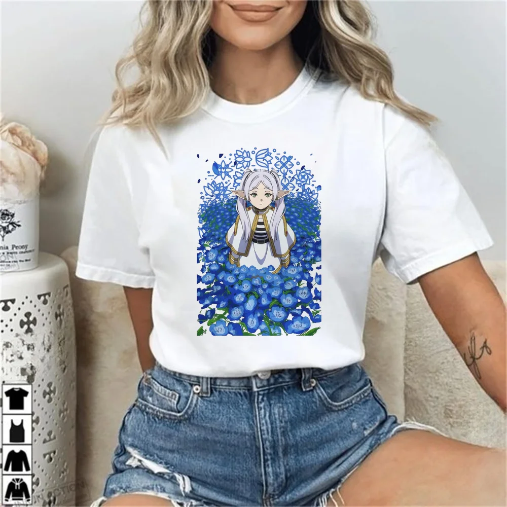 Frieren t shirt femme emo korean fashion alternative  goth t-shirt clearance sales cutecore gothic
