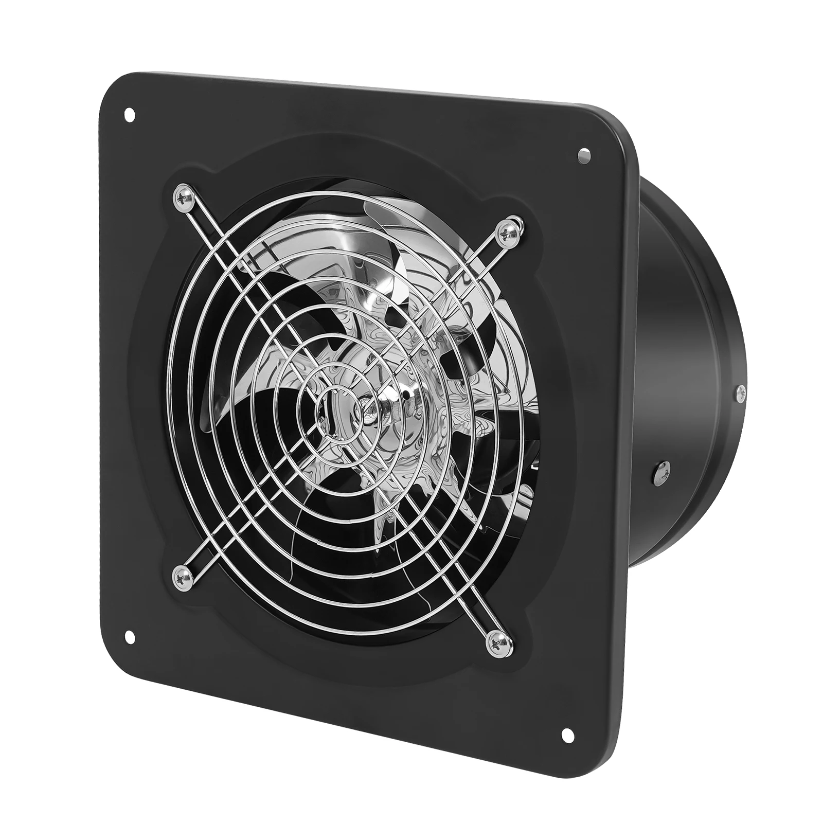 7인치 배기 팬, 9.06×9.06×5.51인치 벽걸이형 환풍기 50W, 금속 배기 팬, 저소음, 쉬운 설치를 위한 사전 천공됨
