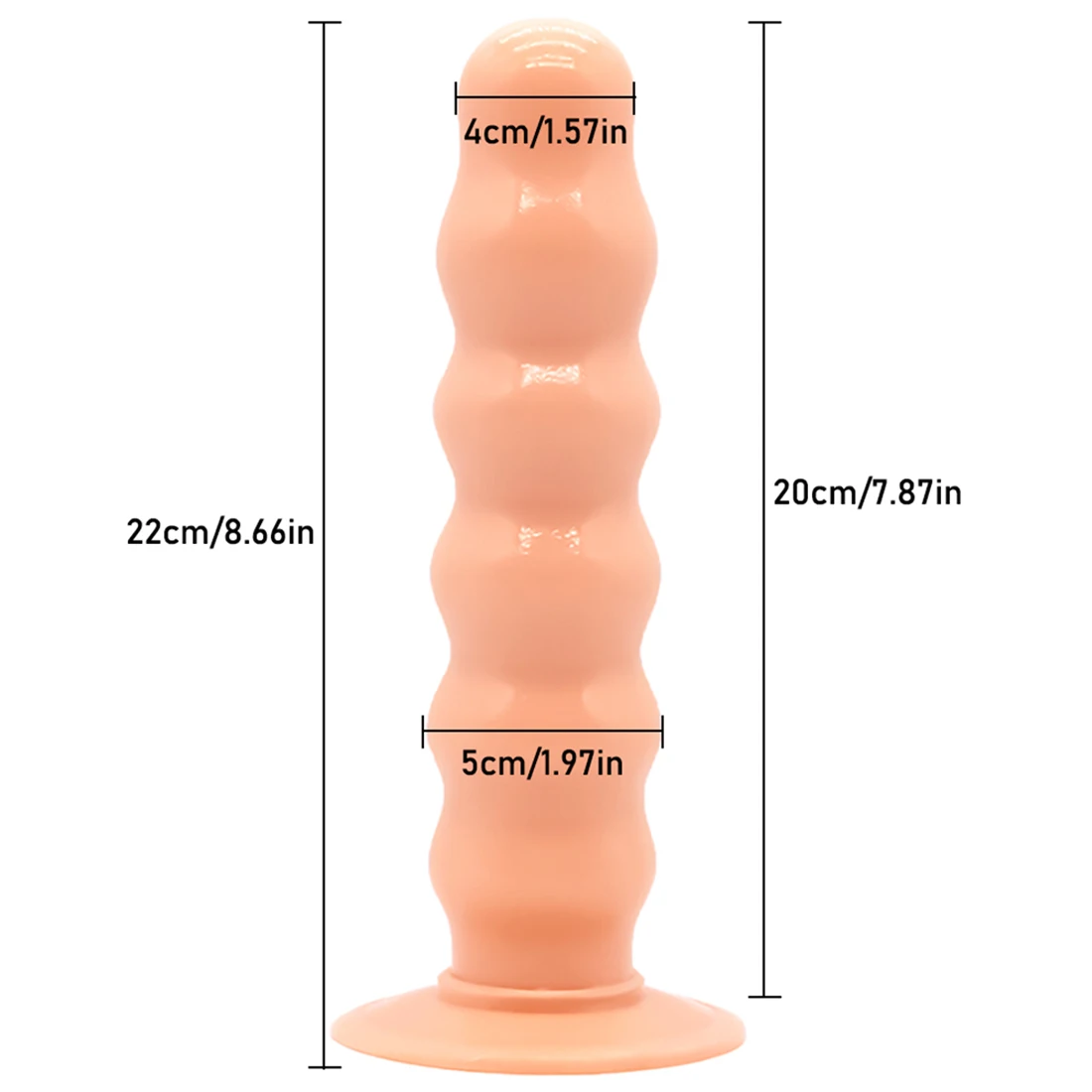 Huge Anal Plug Dildos Soft Beaded Anal Dilator with Suction Cup Stimulate Anus and Vagina Butt Plug Sex Toys for Women and Men