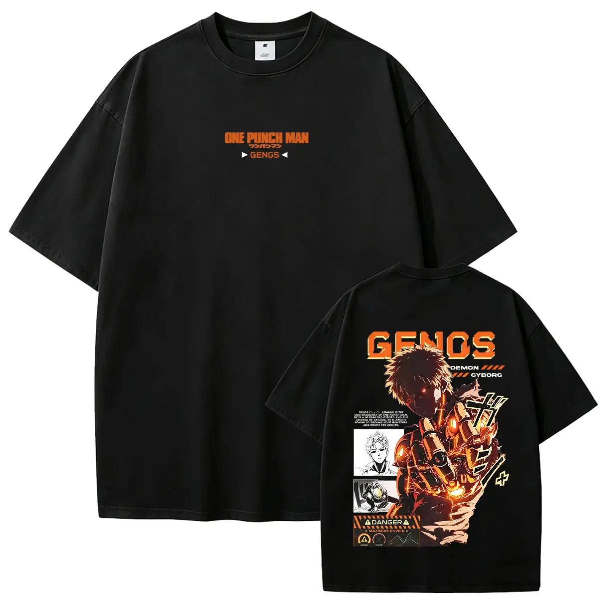 Anime One Punch Man T-Shirt Manga Genos Grafik-T-Shirts Sommer Herren Damen Kleidung Lässiges T-Shirt Unisex Vintage Übergroße T-Shirts – Detail 2
