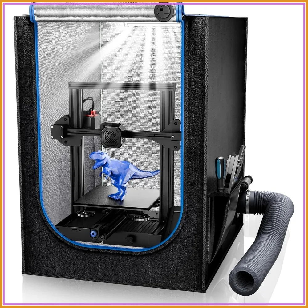 

Корпус для 3D-принтера, комплект вентиляции, светодиодная подсветка, термогигрометр, огнестойкий пылезащитный чехол, защитный кожух с функцией поддержания постоянной температуры