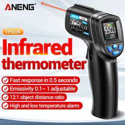 ANENG TH104 Infrared Handheld Temperature Gun -50~550℃ IR laser Sensor Thermometer Thermal Imager VA Screen Meter Pyrometer Tool