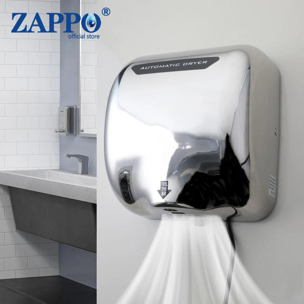 

ZAPPO Commercial Hand Dryer with HEPA Filter Automatic High Speed Stainless Steel Hand Dryers Bathrooms Heavy Duty Hand Blower