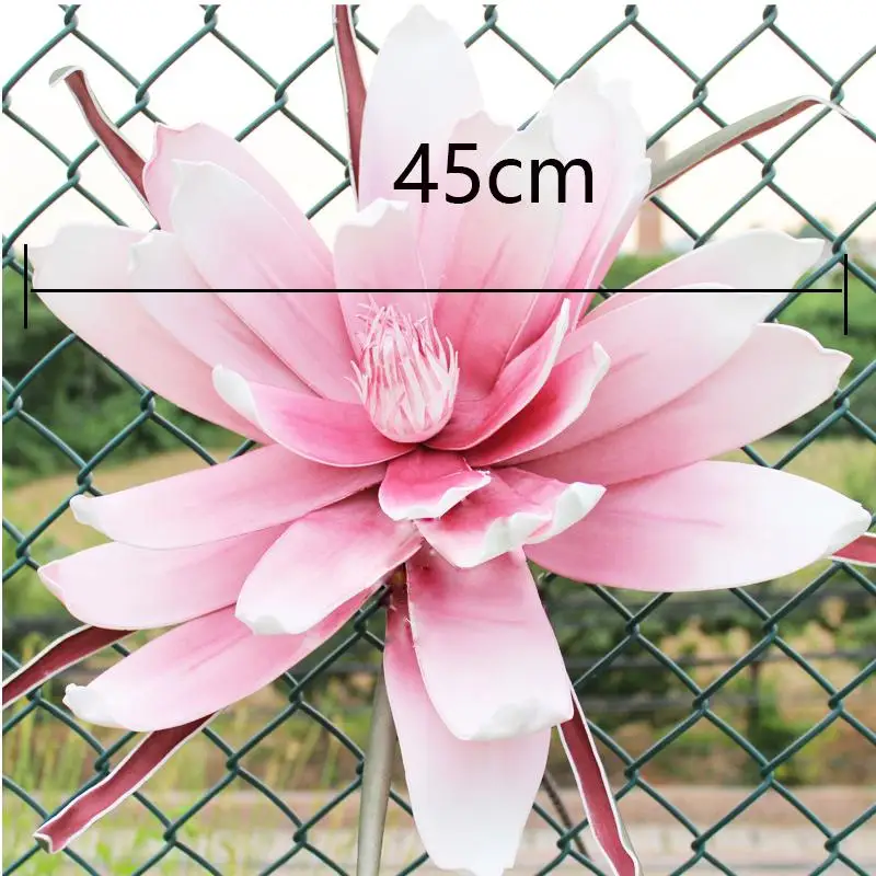 

Foam Flower Large Magnolia Head Artificial Flowers DIY Wedding Background Decoration Home Mall Window Decor Fake Flowers Orchid