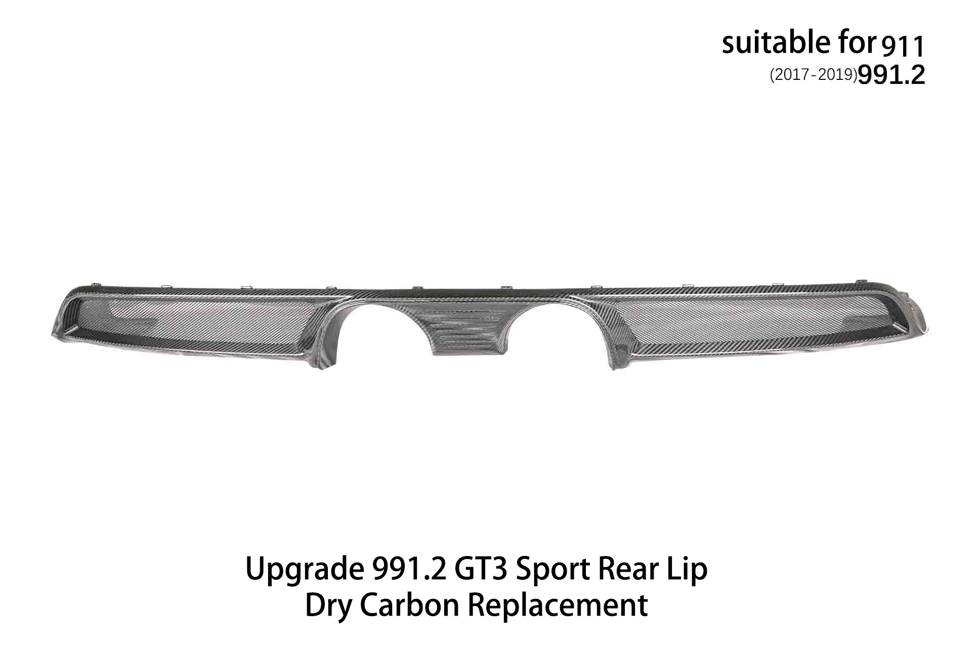 Custom 3k Carbon Fiber Rear Lip Car Part for Porsche 911 991.2 2017-2019 GT3