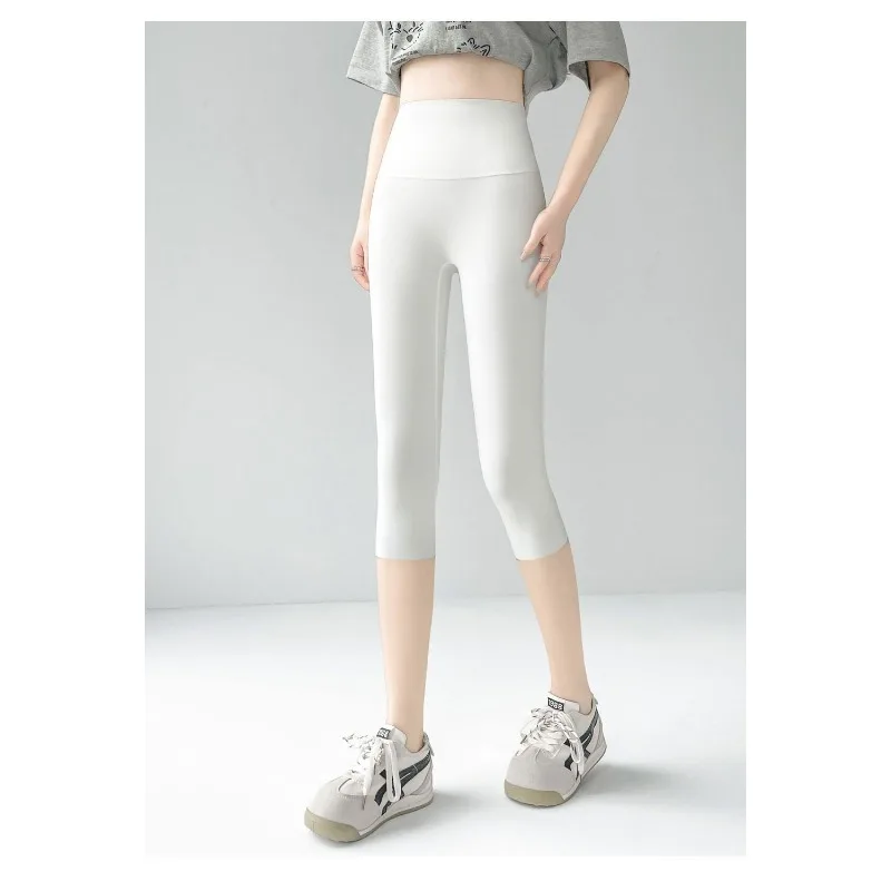 Women's High Waist 7/8 Shark Leggings Tummy Control Butt Lifting Quick Dry Yoga Pants