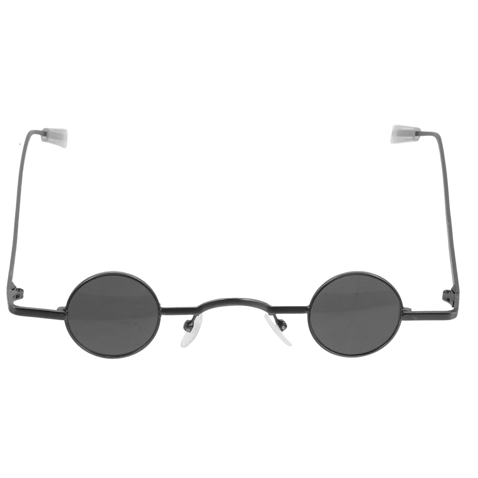 

Retro Sunglasses Small Round Frame White Decorative Party Beach Eyewear Creative Glasses Stylish Fashion Lightweight Durable