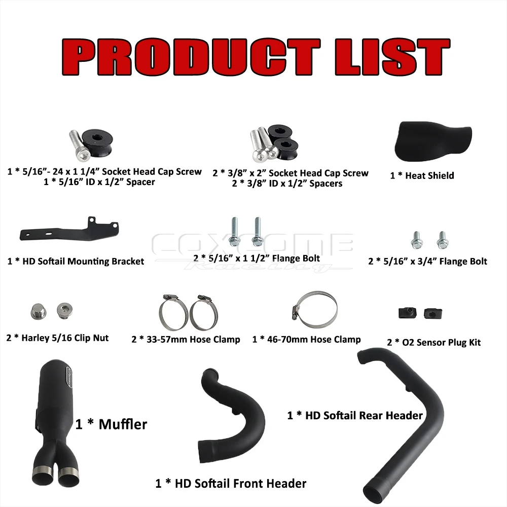 ل هارلي سوفتيل فات بوب FXFB FXFBS القياسية FXST دراجة نارية الانزلاق على العادم 1.75 "-2" رأس ربط الأنابيب الخمار DB القاتل 2018 + #6