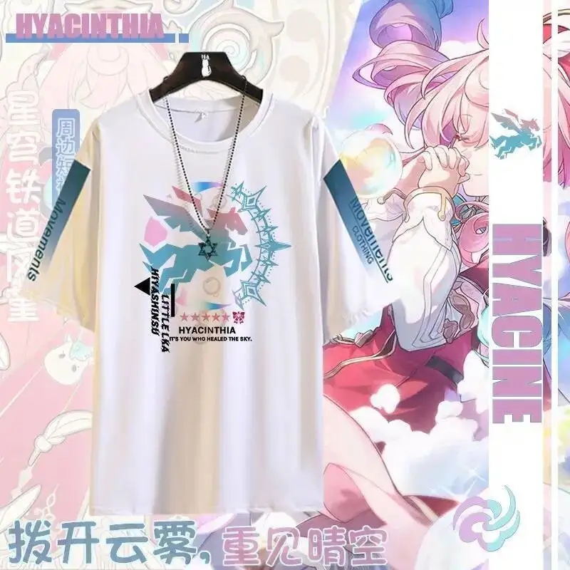 

Anime Game 2025 Honkai: Star Rail Cos Aglaea Castorice Cifera Hyacinthia Etc. Unisex Cartoon Top Short-Sleeved T-Shirt Prezzie
