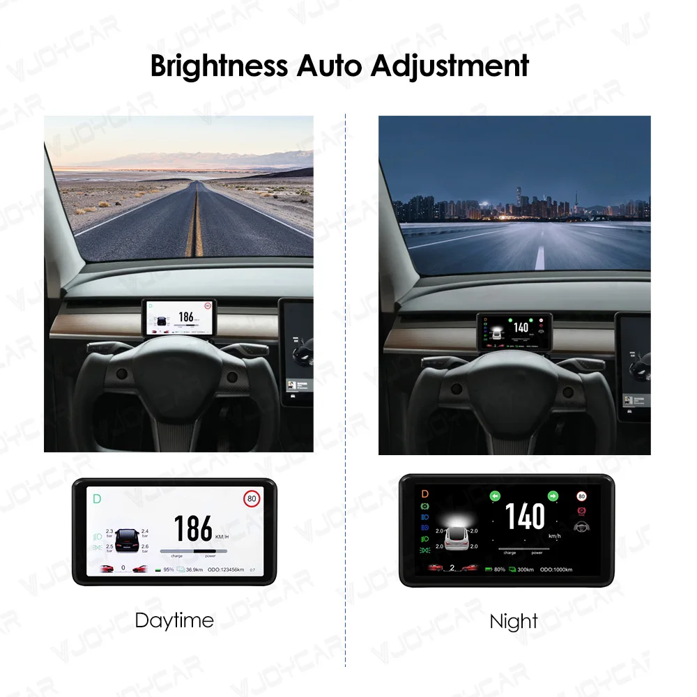 Vjoycar 6.2\'\' Inch Dashboard Cluster Instrument Model 3 Y HUD Screen HD LCD Speedometer For Tesla Modification Car Accessories