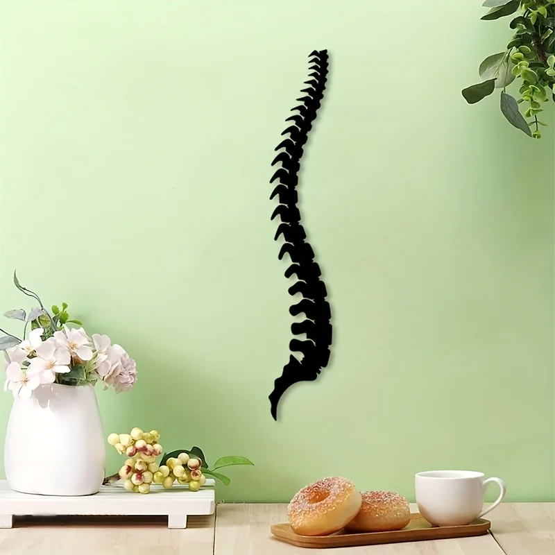 CIFBUY Gothic Metal Wall Art Abstract Spine Sculpture Iron Bone Decor Coated Finish for Gallery Studio Office Modern Home
