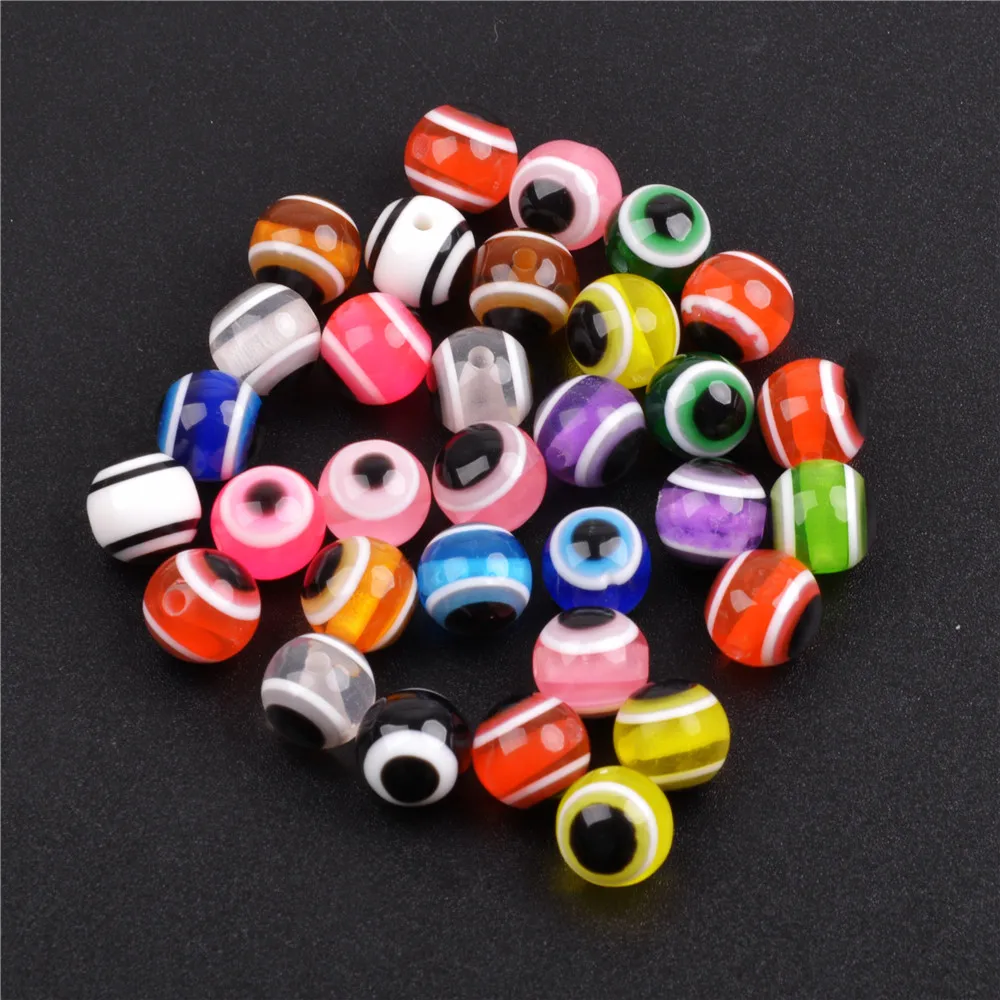 100Pcs Fish Eye Fishing Beads 5/6/8/10mm Mixed Color Carolina Rigs Taxes Rigs Fishing Beads DIY Kit Bass lure Fishing Tackle