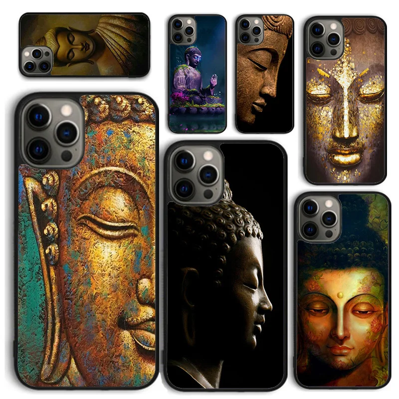 Buddha statue Vintage Phone Case for iPhone 16 15 14 12 13 mini PLUS X XS XR 11 PRO MAX Back Cover Fundas Shell