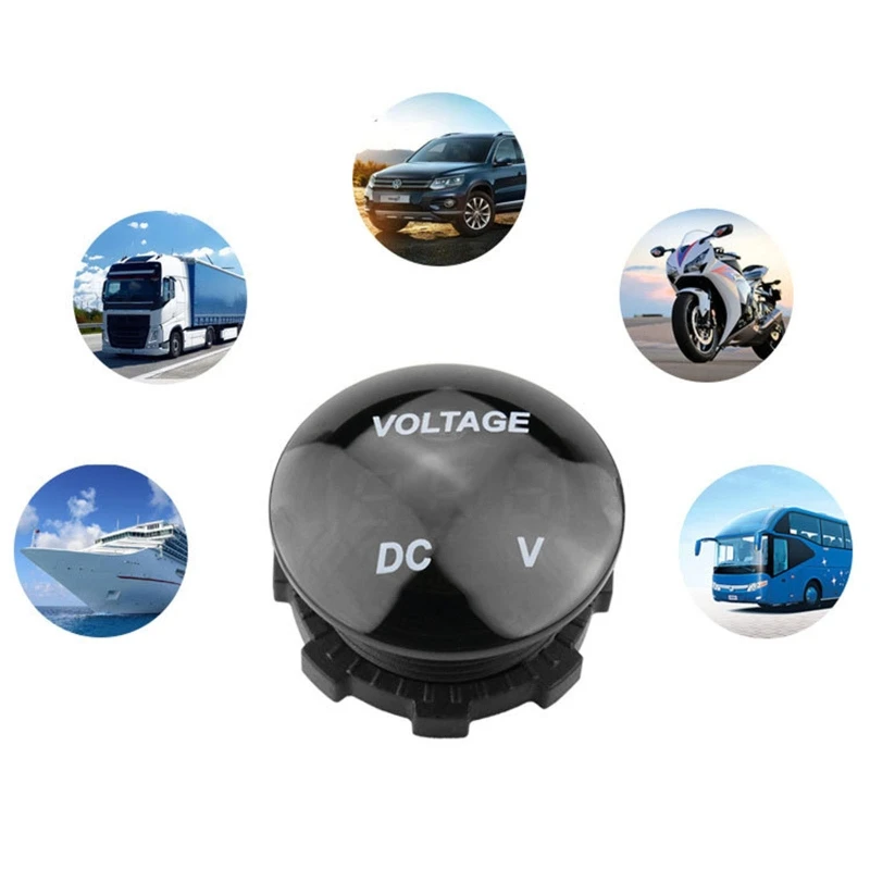 LED Digital Display Voltmeter Car Motorcycle Gauge Meter for DC 12V-24V Automotive Equipment J60F