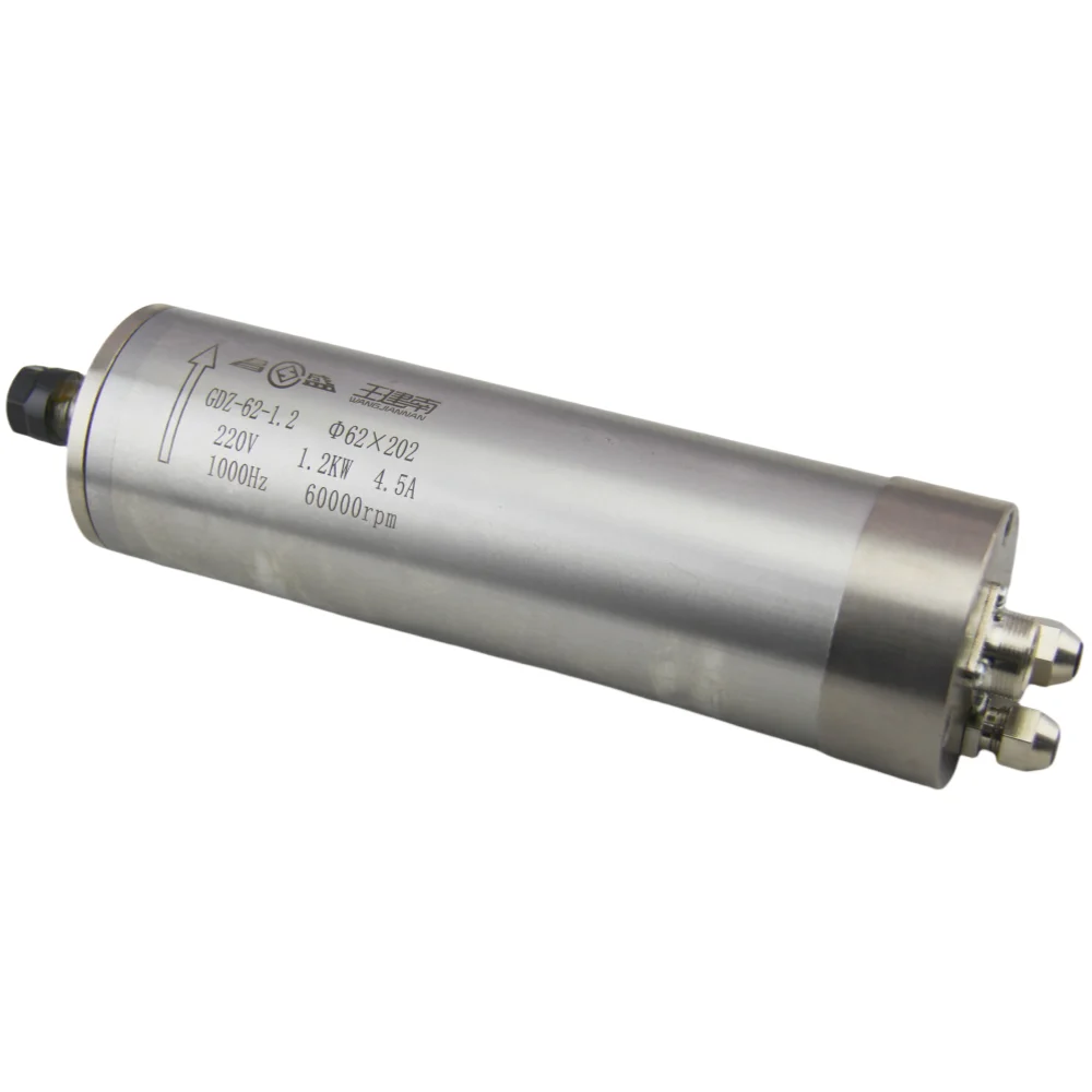 

GDZ62-1.2 series High Speed 62MM 1.2KW ER11 60000RPM 220V CNC Spindle Motor Water cooled for Router CNC