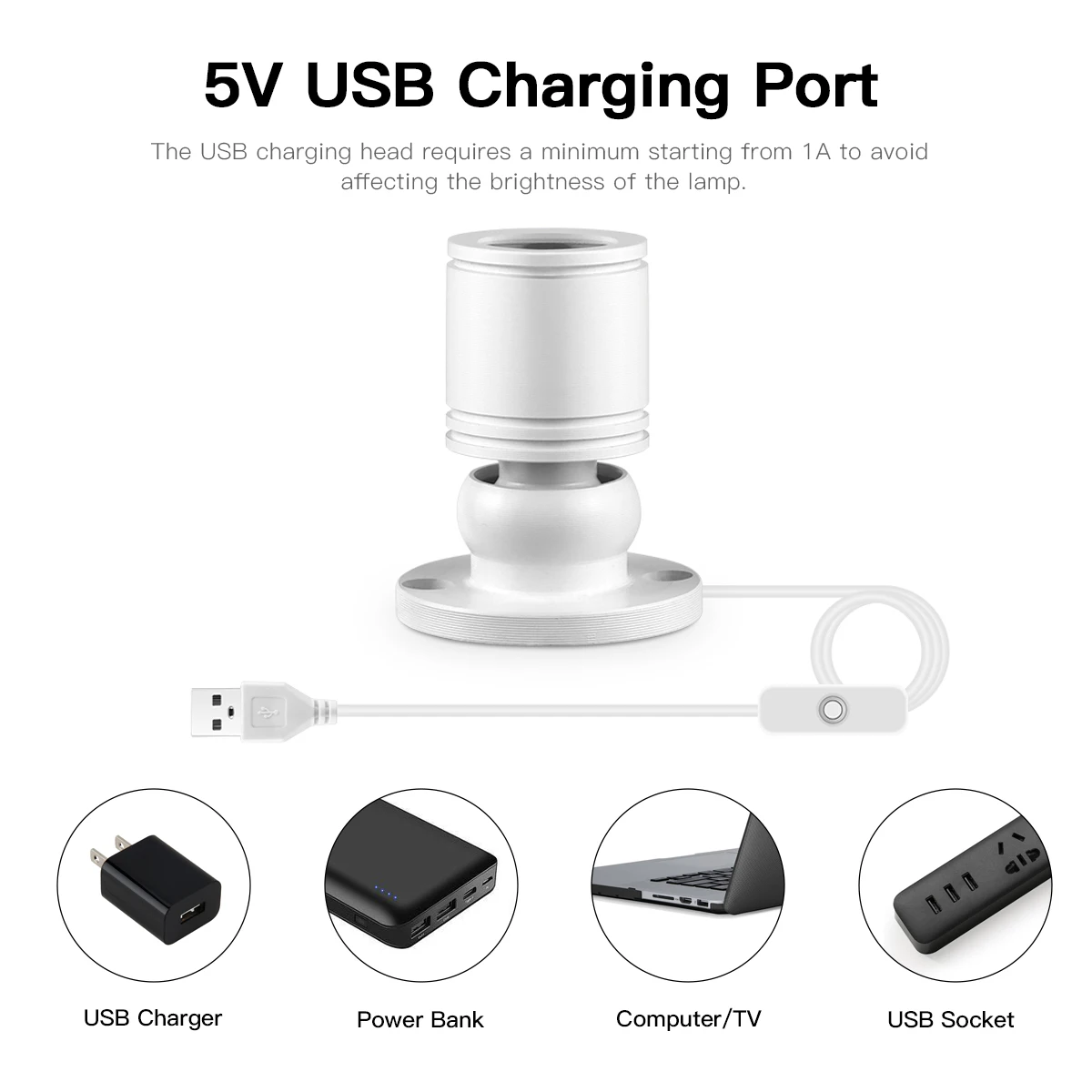 Picture 5: 1W 5V Mini USB LED Spotlight Indoor Lighting Surface Mounted Spot Lights For Showcase Cabinet Multicolor Choose