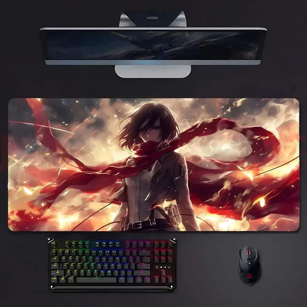 CIFBUY Attack on Titan Anime Desk Mat, Iconic Regiment Badge Prints Large Anti-Slip Mouse Pad for Gaming