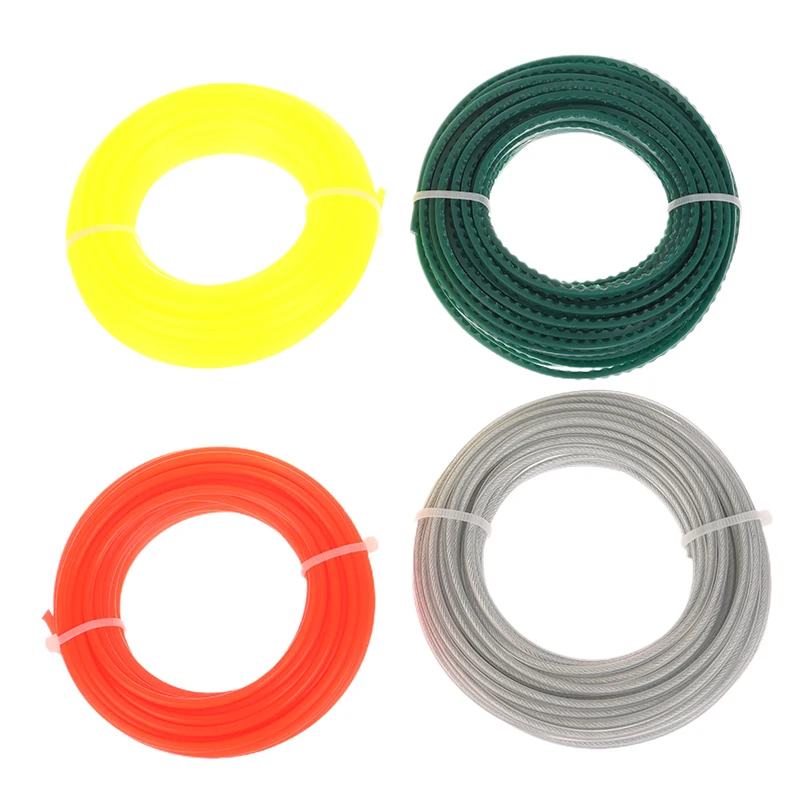 1PC Garden Tool 3mm Nylon Grass Trimmer Line Brush Cutter Head Strimmer Square Rope Mowing Wire Lawn Mower Fildebroussailleuse