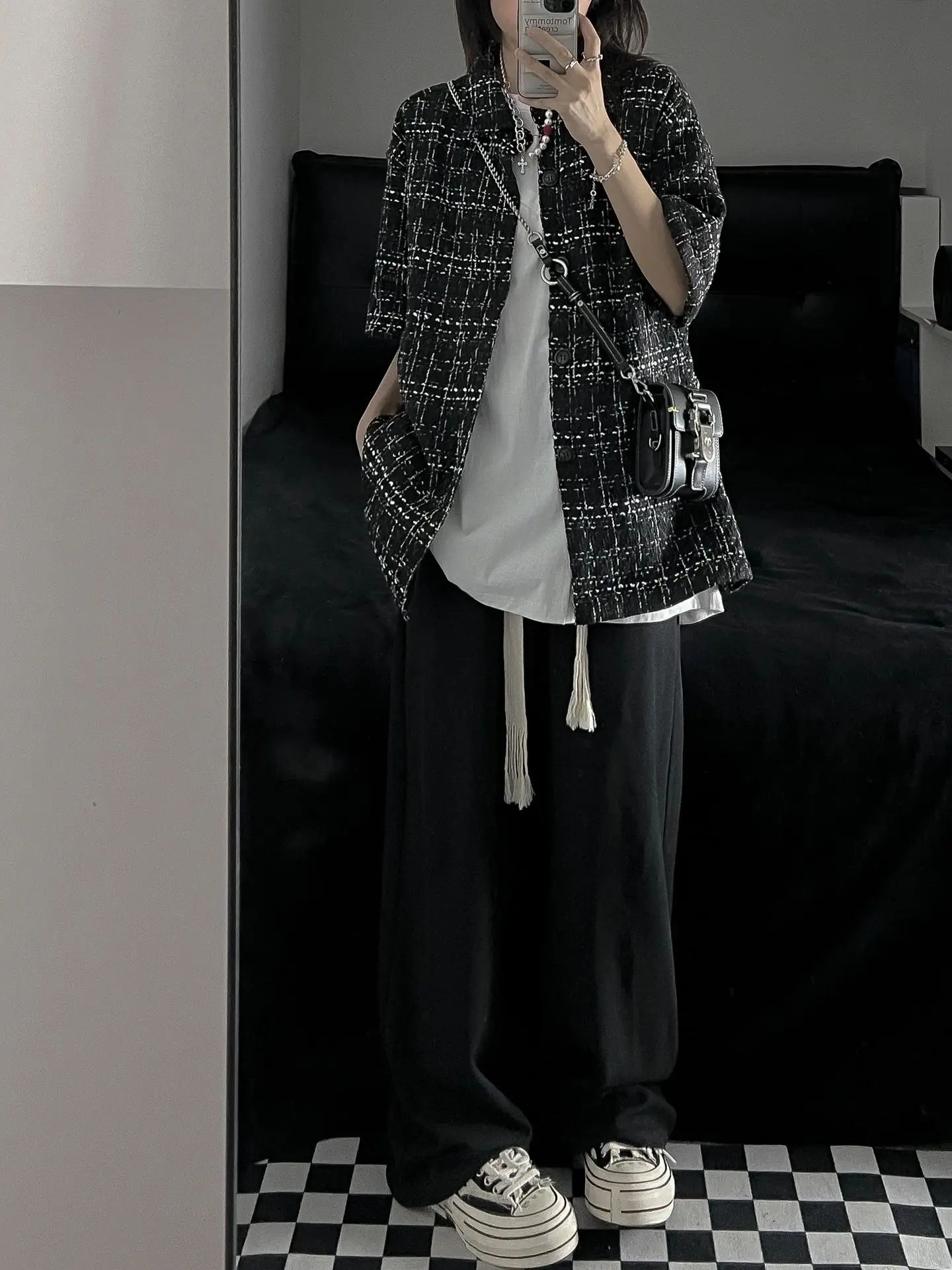 

Мужская рубашка из тканого материала цвета хаки в клетку, приталенного кроя, для молодежи, весна-лето, в американском стиле, модная, из тканого материала, цветная, тканая, для молодежи