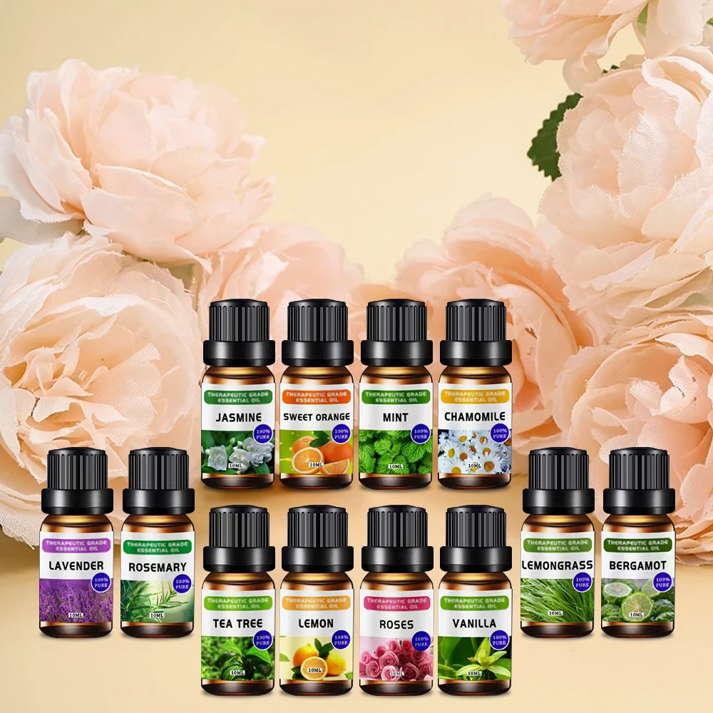 

Premium Aromatherapy Oils 12-Blend Essential Oil Gift Set, Spa Home Diffuser 12 Natural Scents Included