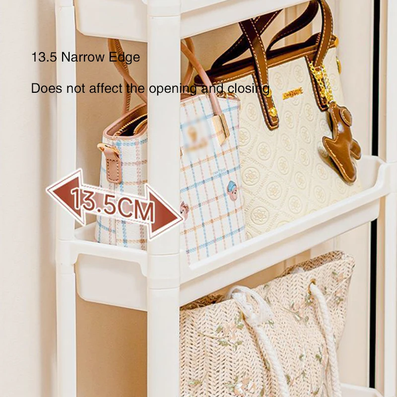 7-Layers Behind The Door Shelf Bag Organizer for Wall Gap Saves Space Large Capacity Multilayer Home Organization and Storage