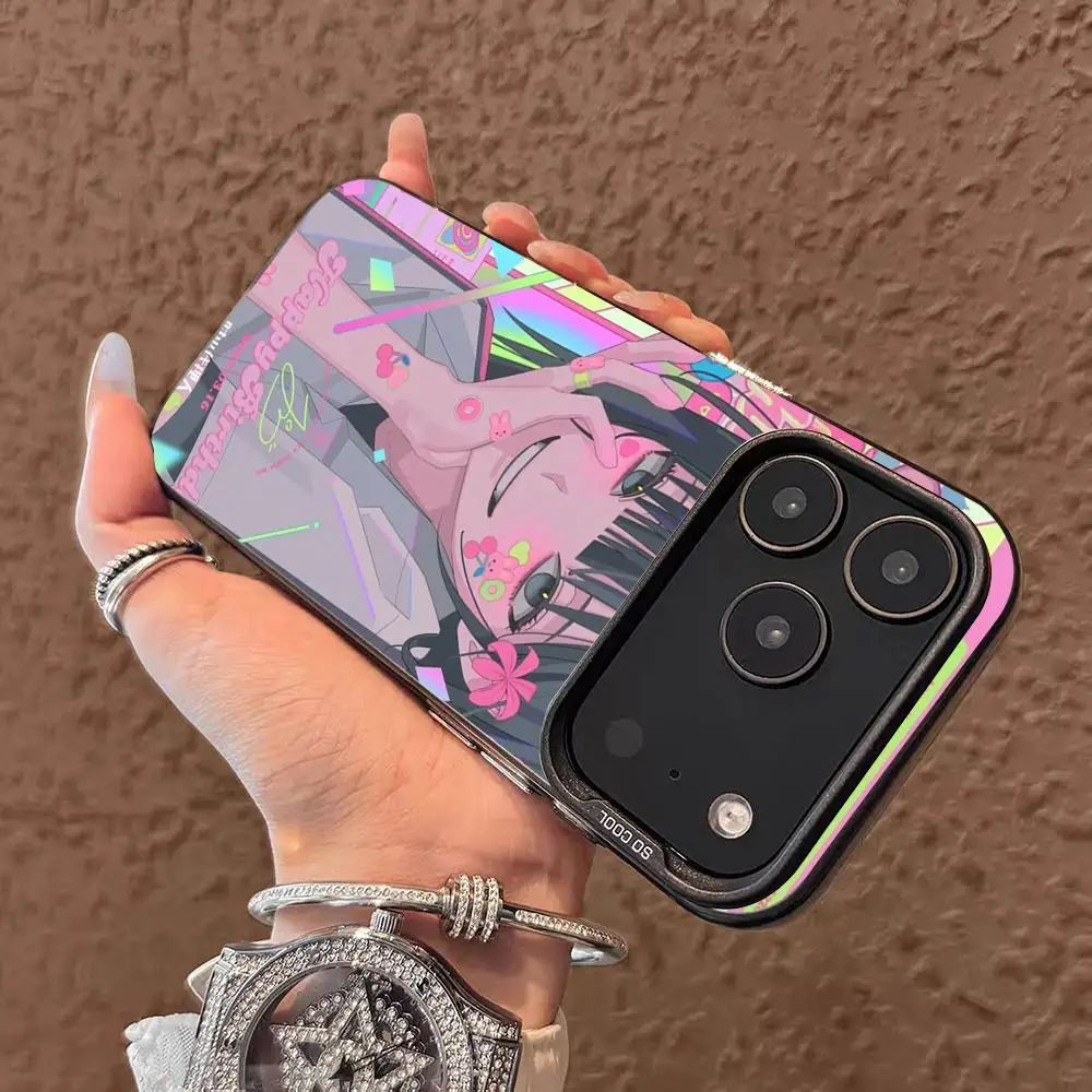 Anime Link Click Phone Case For IPhone 17 Air 16 E 15 14 Plus 13 12 11 Pro Max Colored Silver Cover