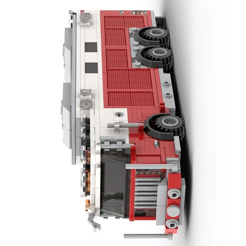 ウォークインヘビーレスキュー消防車モデル MOC ビルディングブロック DIY 組み立てレンガ都市車両輸送クリスマスおもちゃギフト 562 個