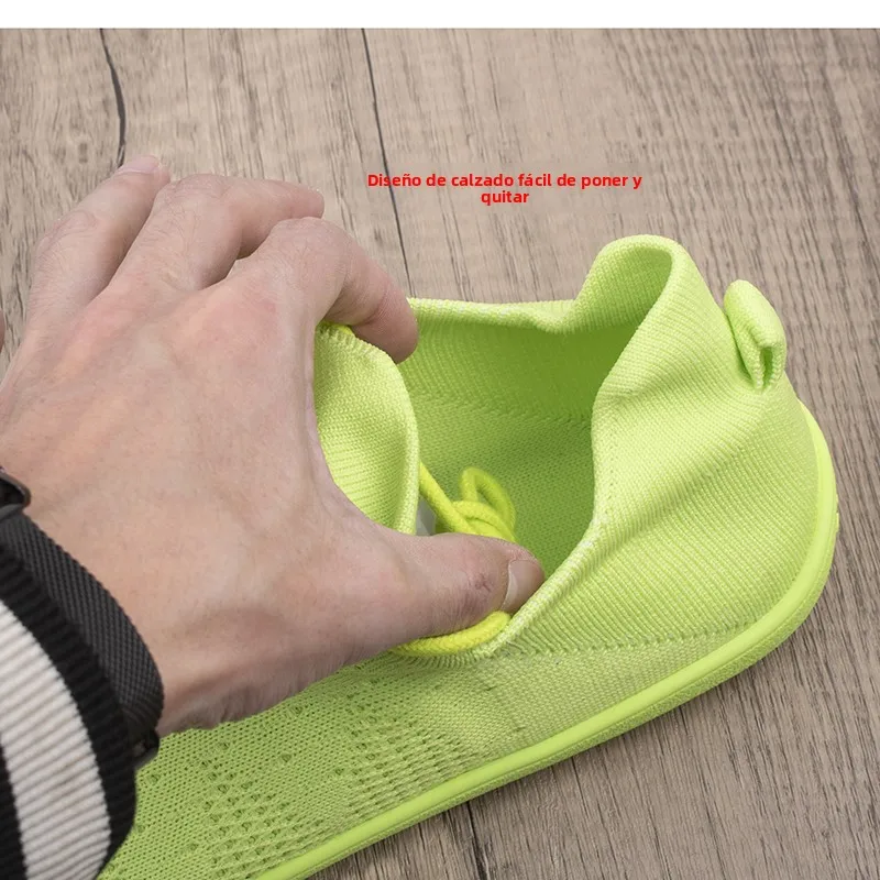 Zapatillas de running SAGUARO para hombre, transpirables, 4E de ancho, para entrenamiento cruzado, estilo barefoot, sin cordo...