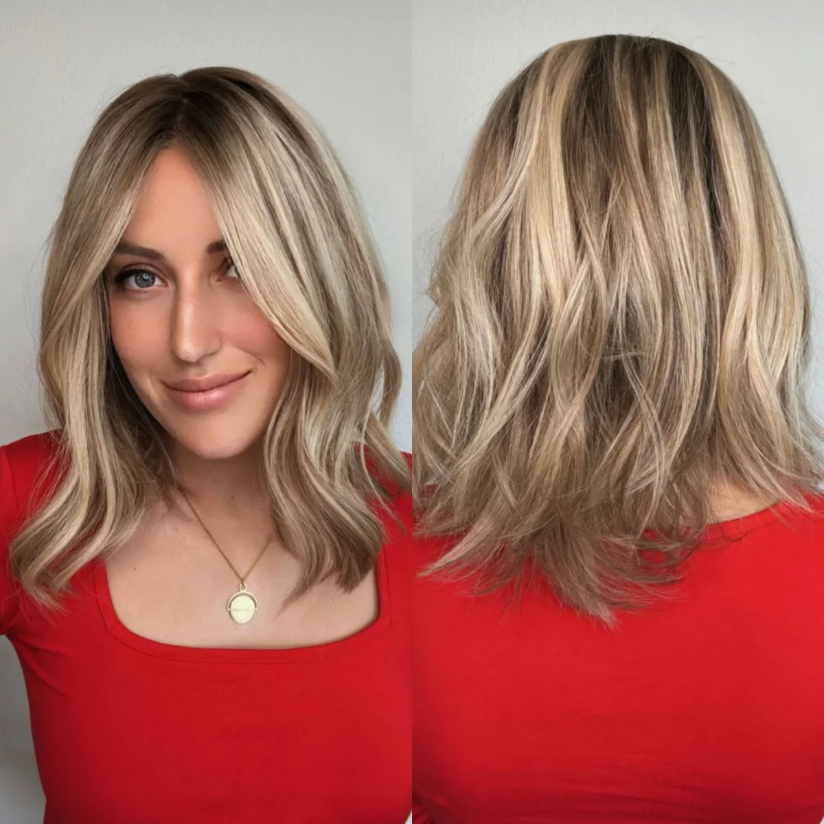 

Сексуальные плечи Ombre Каштаново-коричневый со светлыми бликами Синтетические кружевные фронтальные парики Реалистичный вид Линия волос Боб Парики с объемной волной