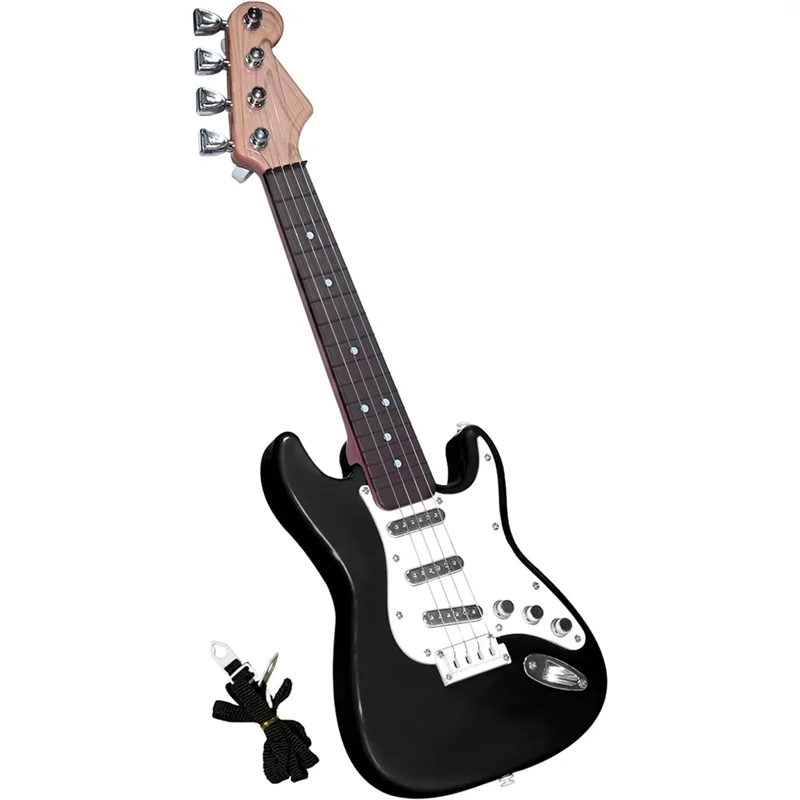 AT59 17 Zoll Gitarre für Kinder, 4 Saiten E-Gitarre Musikinstrumente für Kinder, tragbares elektronisches Instrument