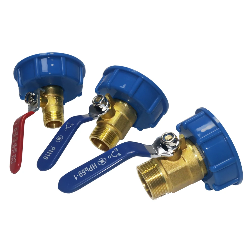 Car wash water connector IBC S60*6 water tank adapter copper ball valve set garden irrigation tool Copper valve Faucet adapter