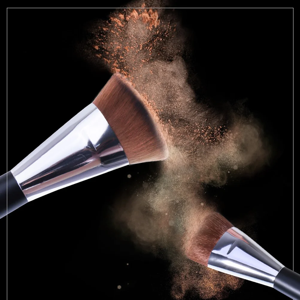 

Loose Powder Brush Large Plastic Handle Soft Dense Makeup Brush Reusable Professional Tool for Women