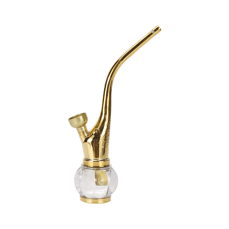 Multi Style 2-Purpose Mini Hookah Brass Portable Tobacco Shisha Water Pipes for Smoking Cigarette Accessories