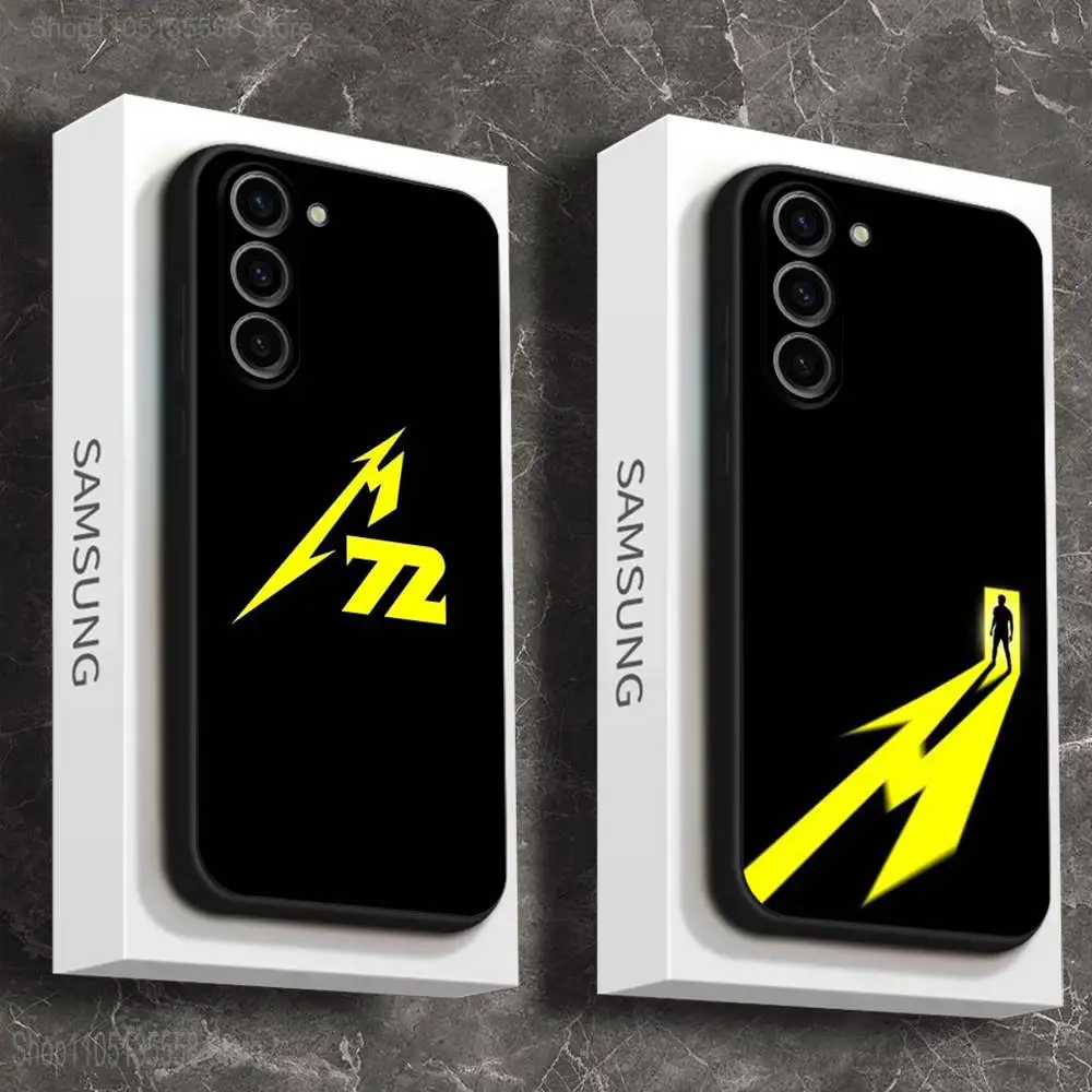 

Music M-Metallicaess Phone Case For Samsung Galaxy A 73,72,51,53,52,71,22,5G,Note,J7,8,9 Soft Black Cover