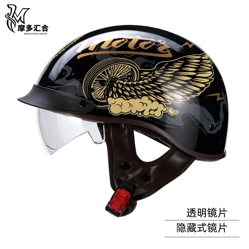 خوذة ركوب الدراجات النارية الجديدة بشهادة نصف مغطاة ومضادة للتأثير خوذة ركوب الدراجات للرجال والنساء خوذة تزلج آمنة #5