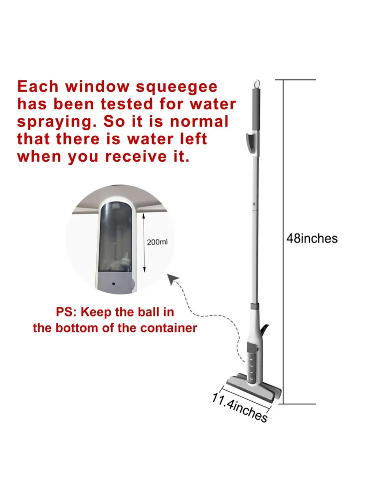 Window Spray Mop Window Washer Multifunctional  Floor Cleaning  with Silicone Scraper Household  Tools