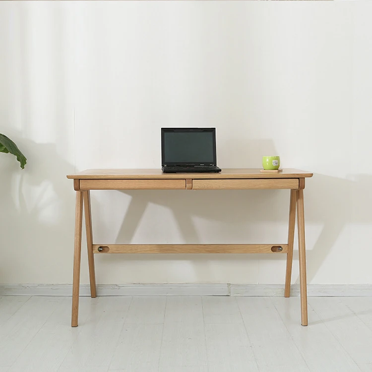 

！@Japanese-style Modern Simple All Solid Wood Computer Desk Humanized Design Home Office Environment-friendly Writing Desk