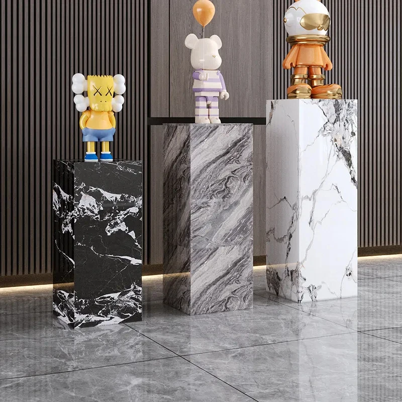 

Customize.Display Stand Flower Stand Showroom Entrance Hotel Club Sintered Stone Decorative Pillar Marble Sculpture Base Rectang