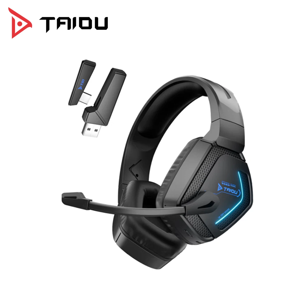 TAIDU T01 Gaming Headset High Quality Wireless Bluetooth Headphones 50mm Wired Quad-mode Earphone Gamer\'s Choice For PC Laptop