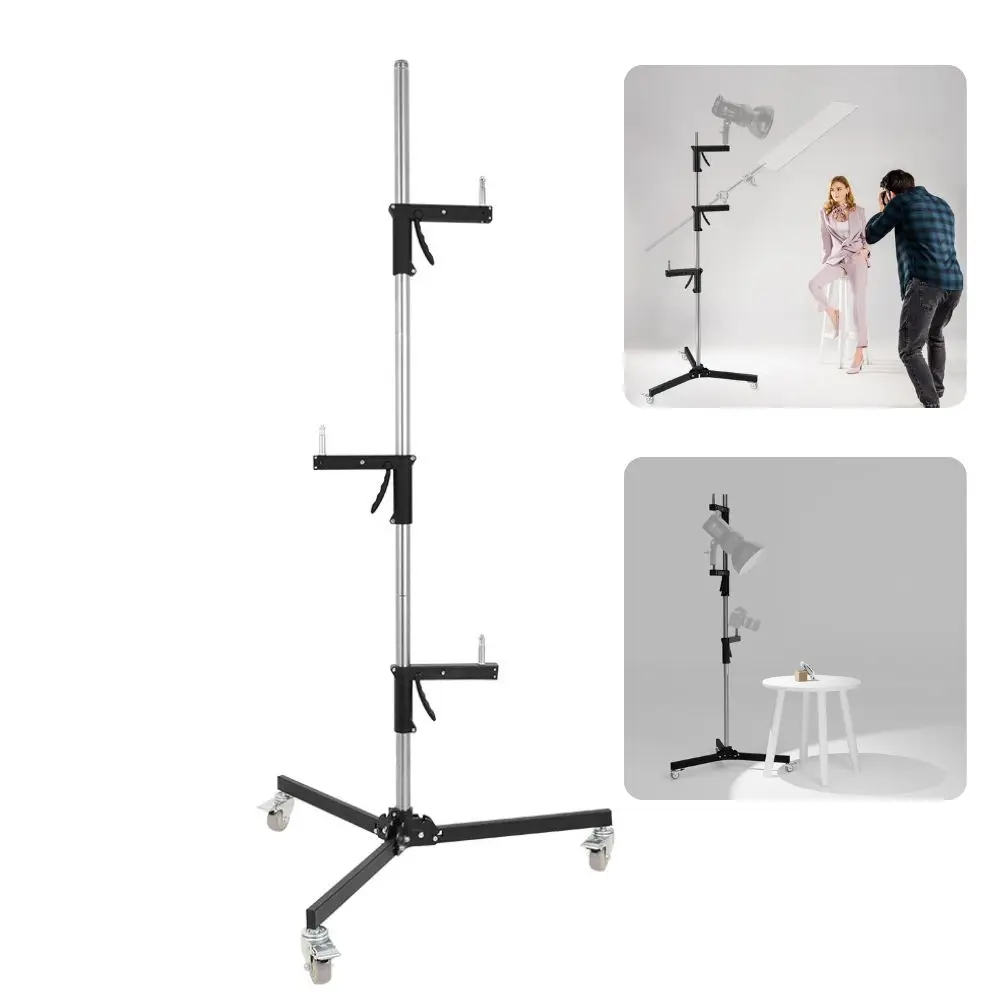 Stainless Steel Photo Heavy Duty Video Studio Tripod Big Strong Support Stand For Photography Softbox LED Spot Light