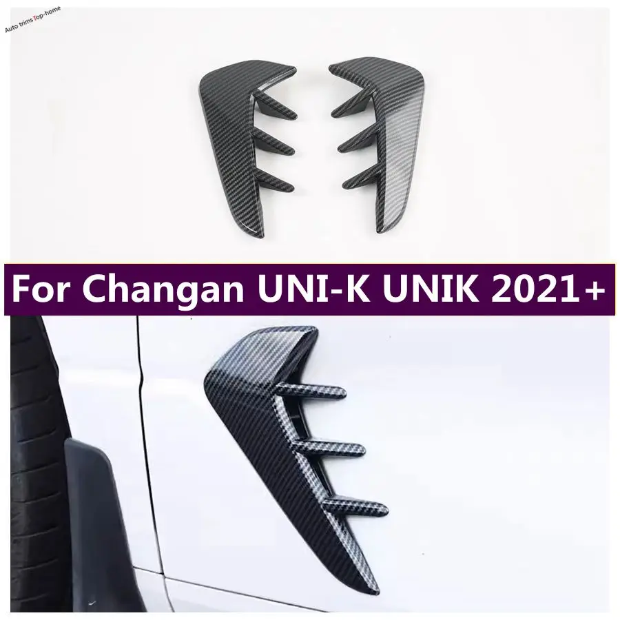 

ABS Carbon Fiber Look Body Leaf Panel Molding Decoration Frame Cover Trim Fit For Changan UNI-K UNIK 2021 - 2024 Car Accessories