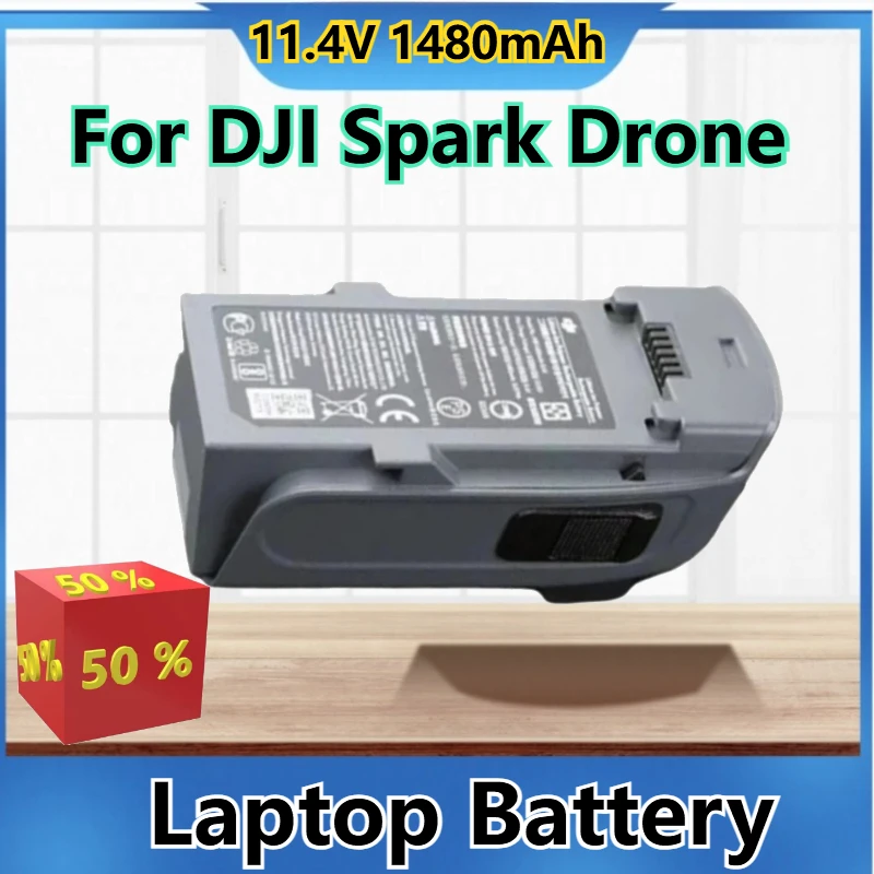 แบตเตอรี่โดรน DJI Spark คุณภาพสูง ใหม่ 11.4V 1480mAh แบตเตอรี่สำรองสำหรับโดรน